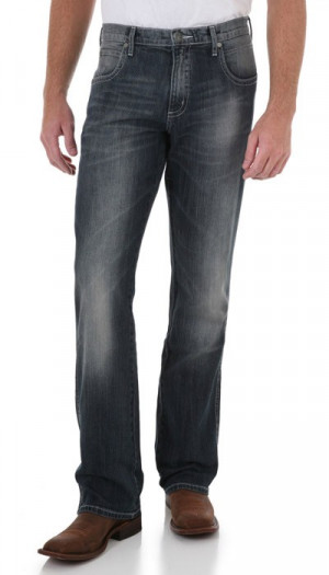 WRANGLER MENS AUSTIN RETRO RELAXED BOOT CUT JEANS