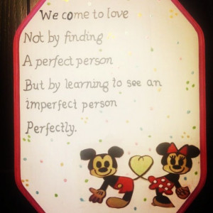 Minnie & mickey love quote plaque