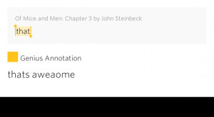 That – Of Mice and Men: Chapter 3 by John Steinbeck