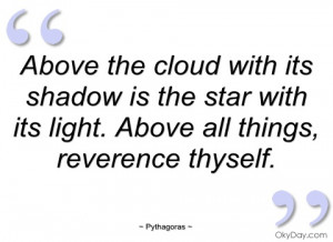 above the cloud with its shadow is the pythagoras