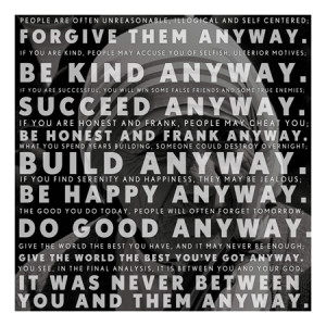 Mother Teresa Quote Canvas Art Print