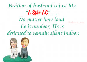 best husband jokes position of husband is just like a split ac no ...