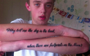 his and her tattoo quotesThe Apprentice fan gets arms tattooed ...