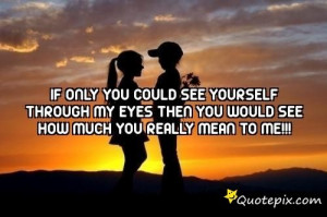 If Only You Could See Yourself Through My Eyes The..