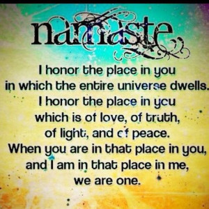... The power of the universe is inside us. #namaste #inspiration #quotes