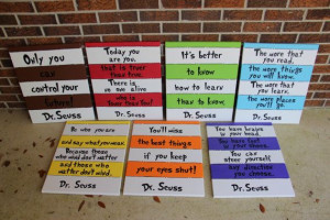 Dr. Seuss Quotes on Canvas on Etsy, $25.00Canvas, Seuss Quotes