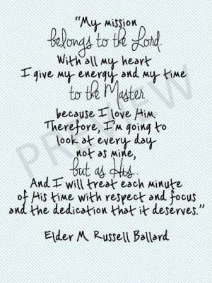 Missionary Quote - M. Russell Ballard 