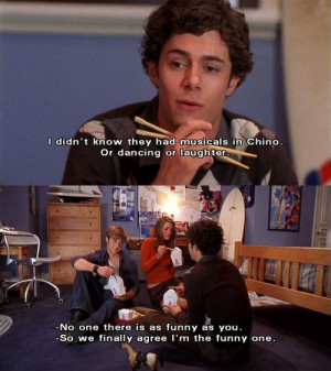 Seth Cohen, the funny one; also with Ryan Atwood and Marissa Cooper. # ...