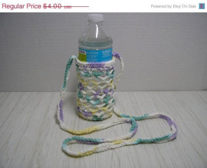 WEEKEND SALE - Crocheted Water Bottle Bag