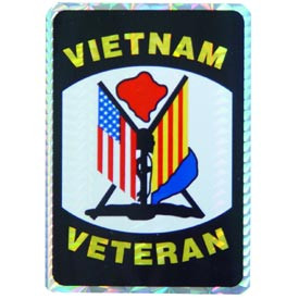 Vietnam Veteran Flags Decal