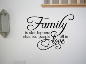 FAMILY LOVE QUOTE VINYL WALL QUOTE DECAL STICKER ART DECOR Wall