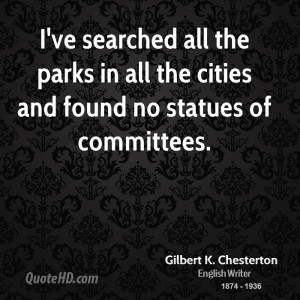 ... all the parks in all the cities and found no statues of committees