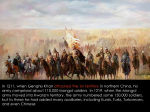 Genghis Khan Army Size In 1219 when the mongol army