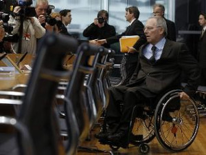 issue: Wheelchair-bound German Finance Minister Wolfgang Schauble ...