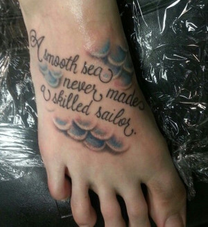 ... nautical tattoo. Sailor, nautical, strong quotes , mermaids, scales