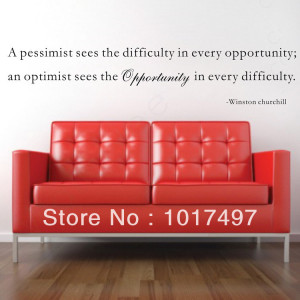 An-optimist-sees-the-opportunity-Winston-Churchill-famous-saying-vinyl ...