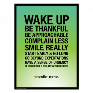 Quotes About Smiling And Moving on Smile Amp Move Poster Green