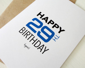 Happy 29th Birthday Quotes Funny birthday card happy 29th