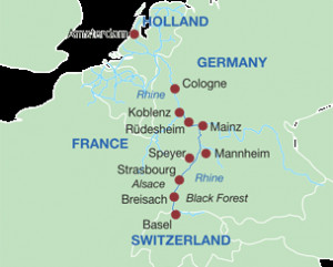 rhine river germany map cities