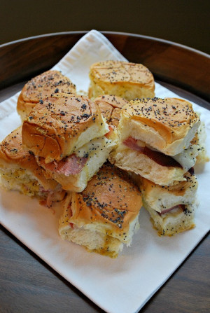 Ham and Swiss Sliders by threesquarechef, via Flickr