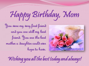 Happy Birthday MOM Facebook Status Messages,Quotes Wishes and Sayings ...