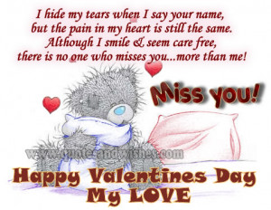 Valentines Day quotes 2013. Missing you Valentines day picture quotes ...