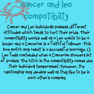 Cancer Zodiac Sign Cancer+Leo