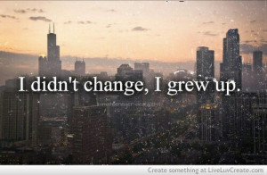 growing up