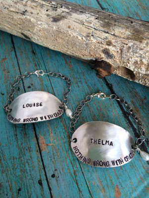 Thelma and Louise Quote Spoon Bracelets on Etsy, $45.00