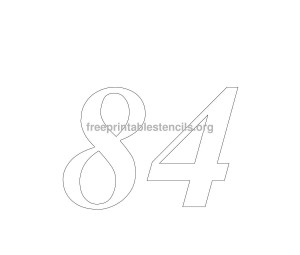 Number 84 Printable Stencil Freeprintablestencils org