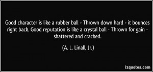 ... crystal ball - Thrown for gain - shattered and cracked. - A. L. Linall