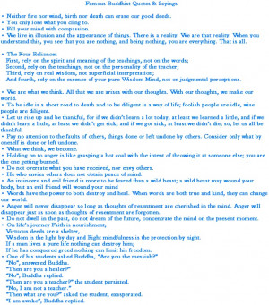 Famous Buddhist Quotes & Sayings