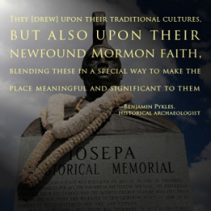 ... picture of Iosepa Historical Memorial with a quote by Benjamin Pykles