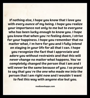 me but to everyone who has been lucky enough to know you. I hope you ...