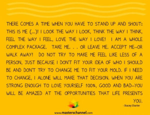 There comes a time when you have to stand up and shout...