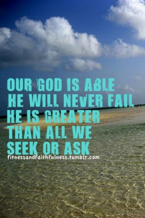 God is able https://www.facebook.com/FitnessandFaithfulness