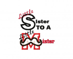 Big Sister To Little Mister Embroidery Design
