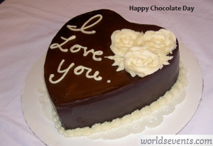 Say i love you with chocolate cake on chocolate day