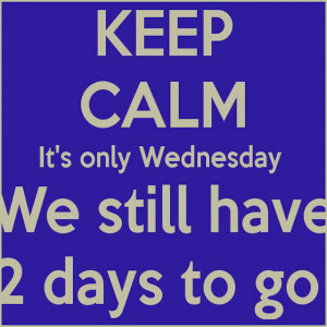 Keep Calm its Wednesday