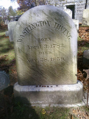 of Sleepy Hollow author Washington Irving is buried in Sleepy Hollow ...