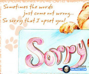 Sometimes The Words Just Come Out Wrong So Sorry That I Upset You ...