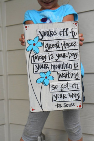 your mountain is waiting dr seuss wood sign by SlightImperfections, $ ...