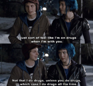 not that i do drugs scott pilgrim quote