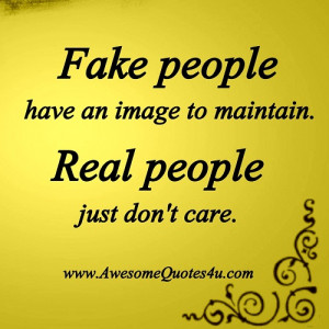 fake people and real people ...