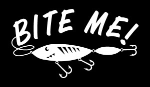 Bite me Funny Fishing decal 2 1