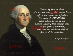 George Washington Assimilation Quote Poster