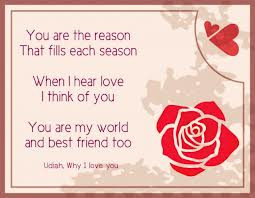 ... Love I Think of You, You Are My World And Best Friend Too ~ Love Quote