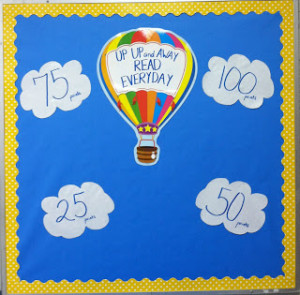 Hot Air Balloon Bulletin Board for Accelerated Reader