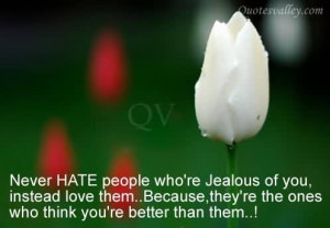 Never Hate People Who’re Jealous Of You~Wise Quotes