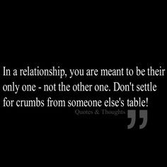 ... the other one. Don't settle for crumbs from someone else's table! More